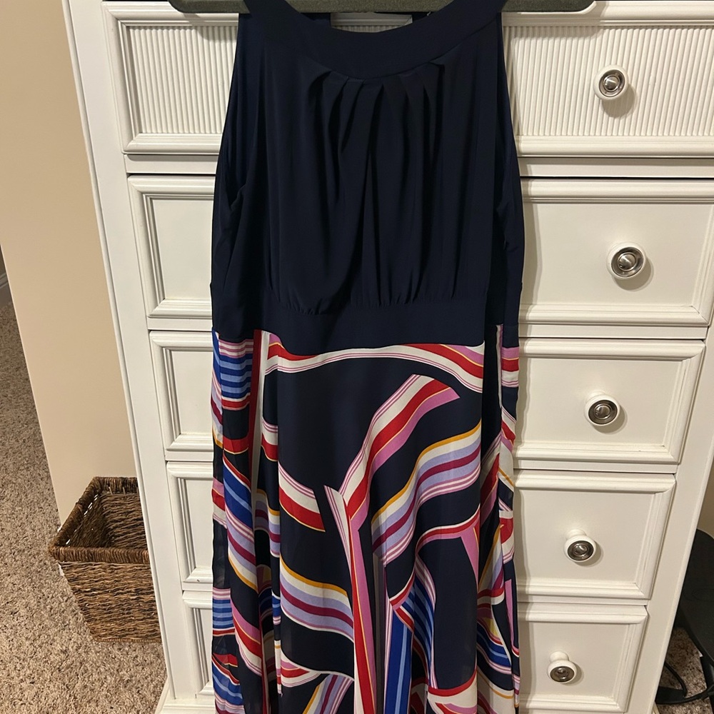 Roz & Ali Navy Multicolor Maxi Dress